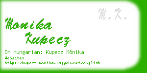monika kupecz business card